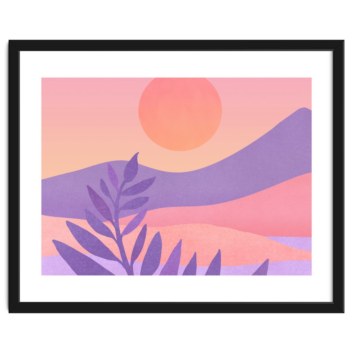 Oasis Sunset Landscape