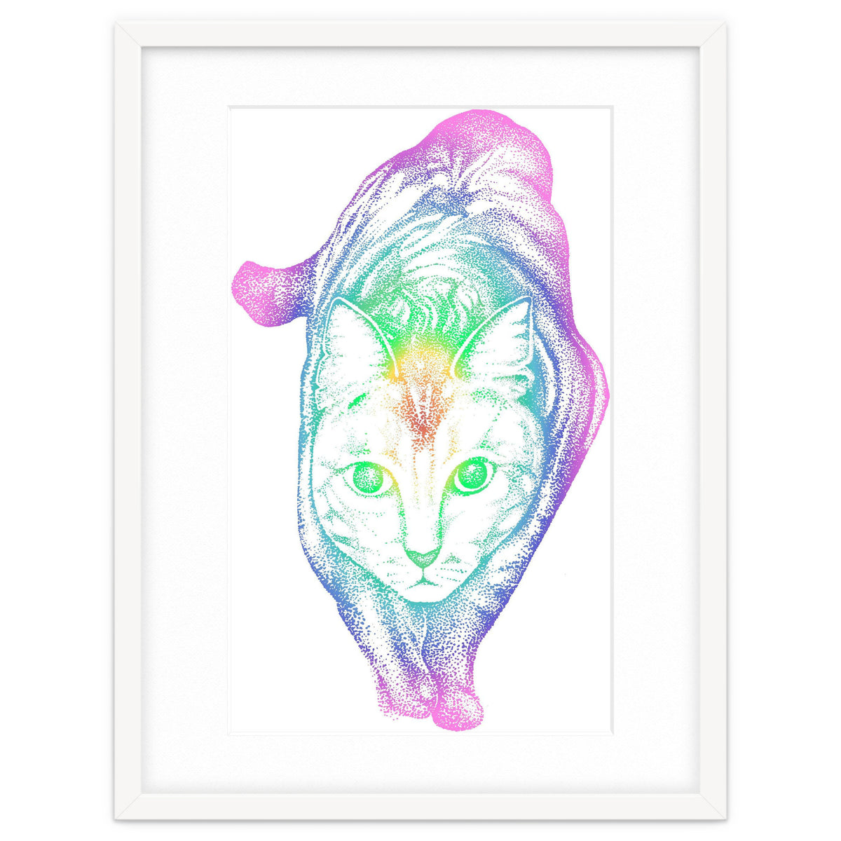 Rainbow Pastel Cat