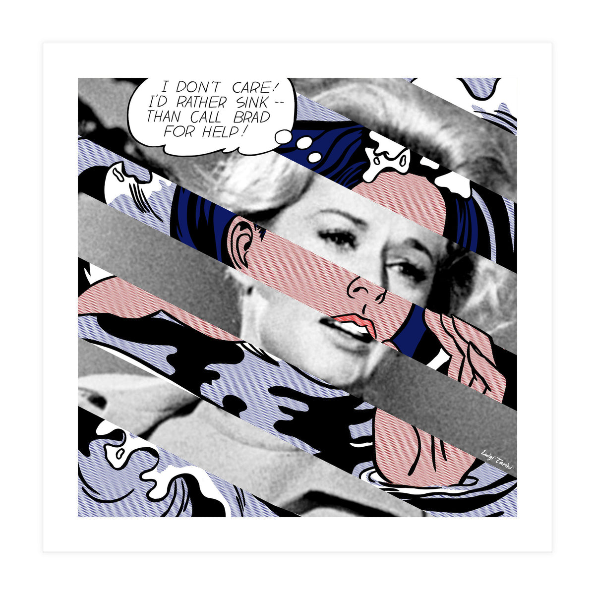 Lichtenstein's Drowning Girl & Tippi Hedren In Birds Big (Print Only)