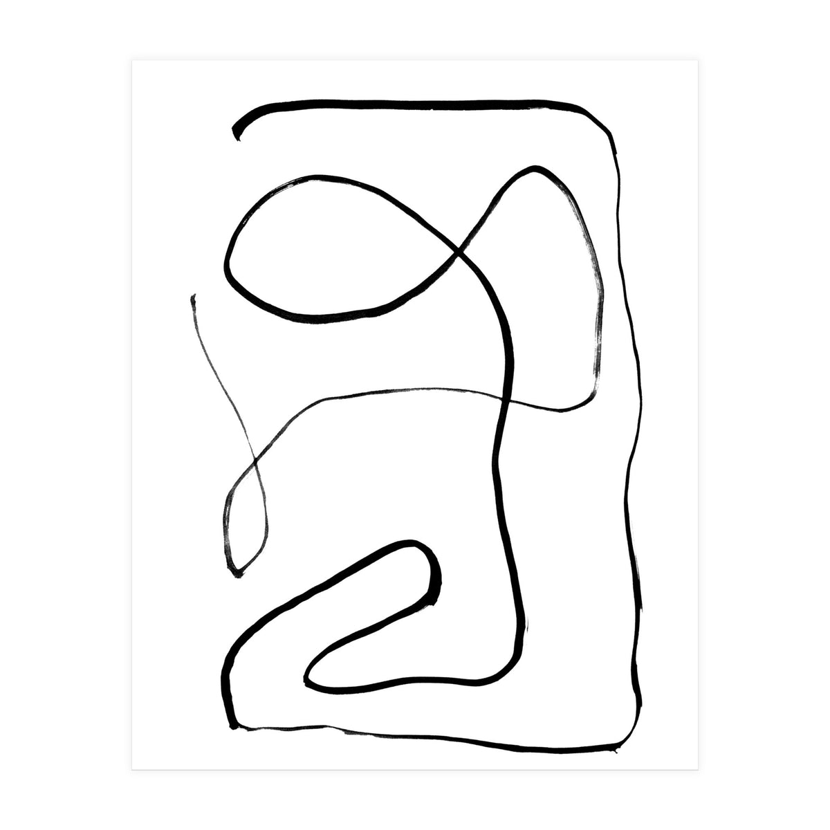 Mid-Century Line Art Print #2 (Print Only)