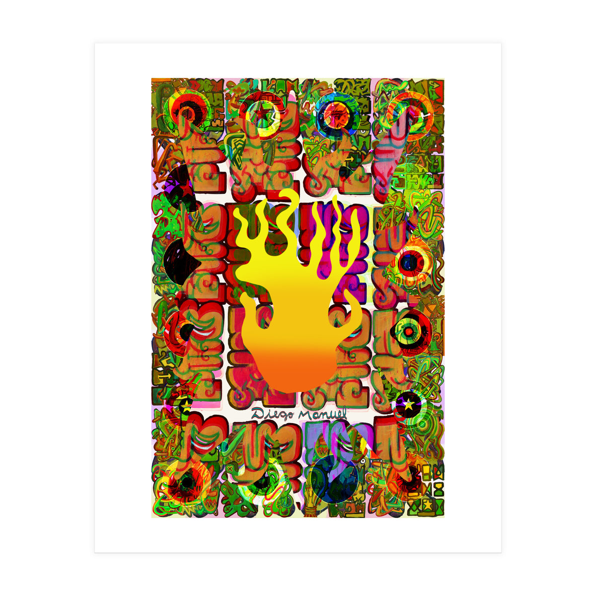 Fuego Y Graffiti 4 (Print Only)