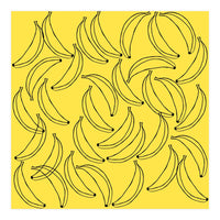 Bananas pattern on yellow background (Print Only)
