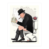 Churchill on the Toilet, Funny Bathroom Humour (Print Only) thumbnail