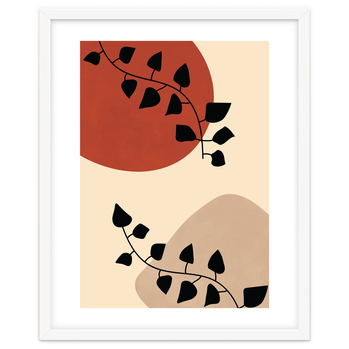 Abstract Boho Botanical Pothos Leaf