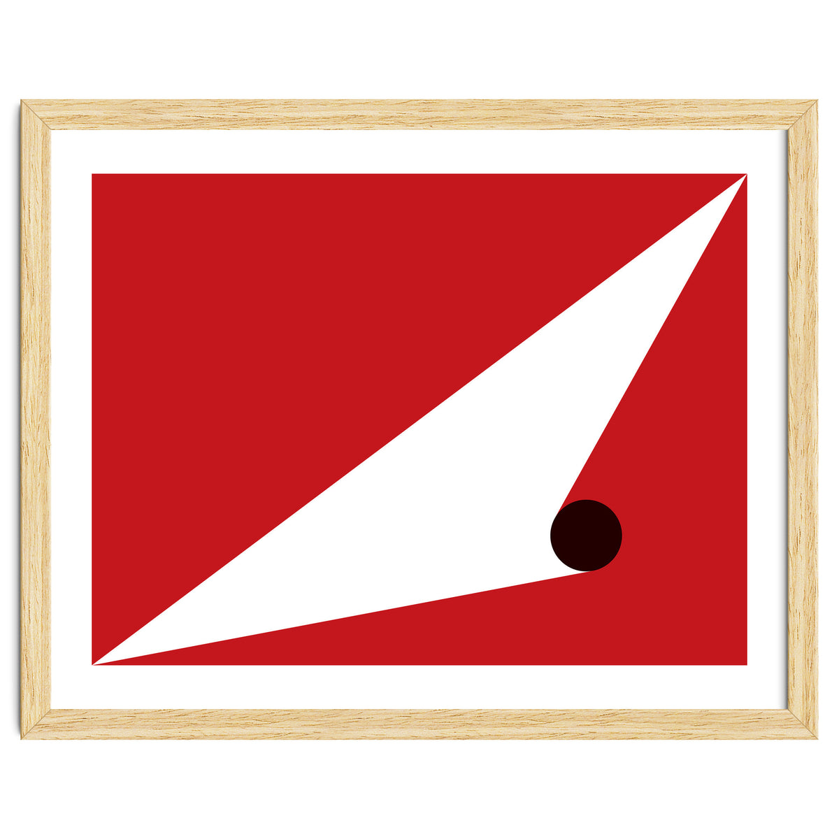 Geometric Shapes No. 71 - red, white & black