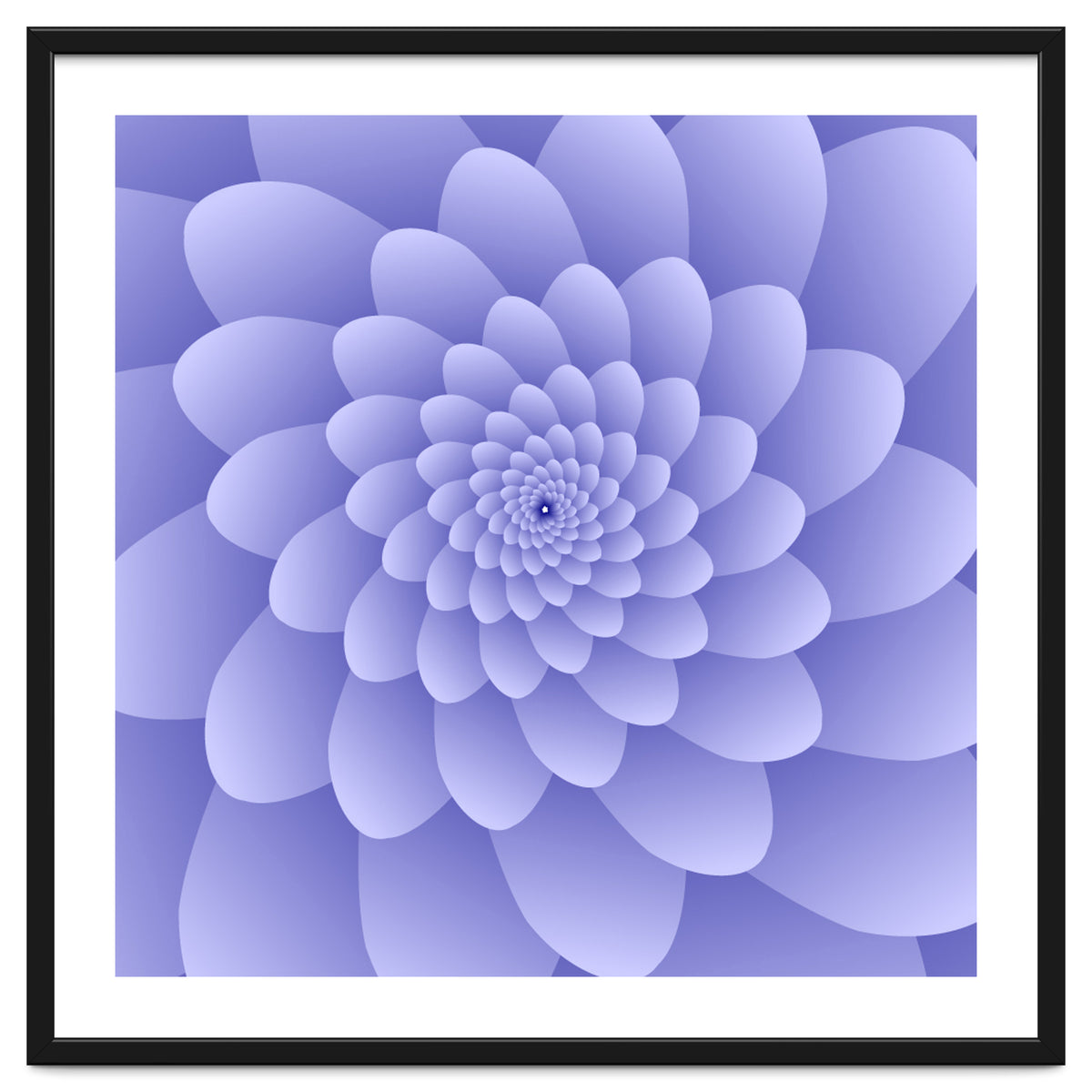 3 D Modern Purple Floral