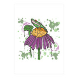 Frog On Flower sketch (Print Only) thumbnail