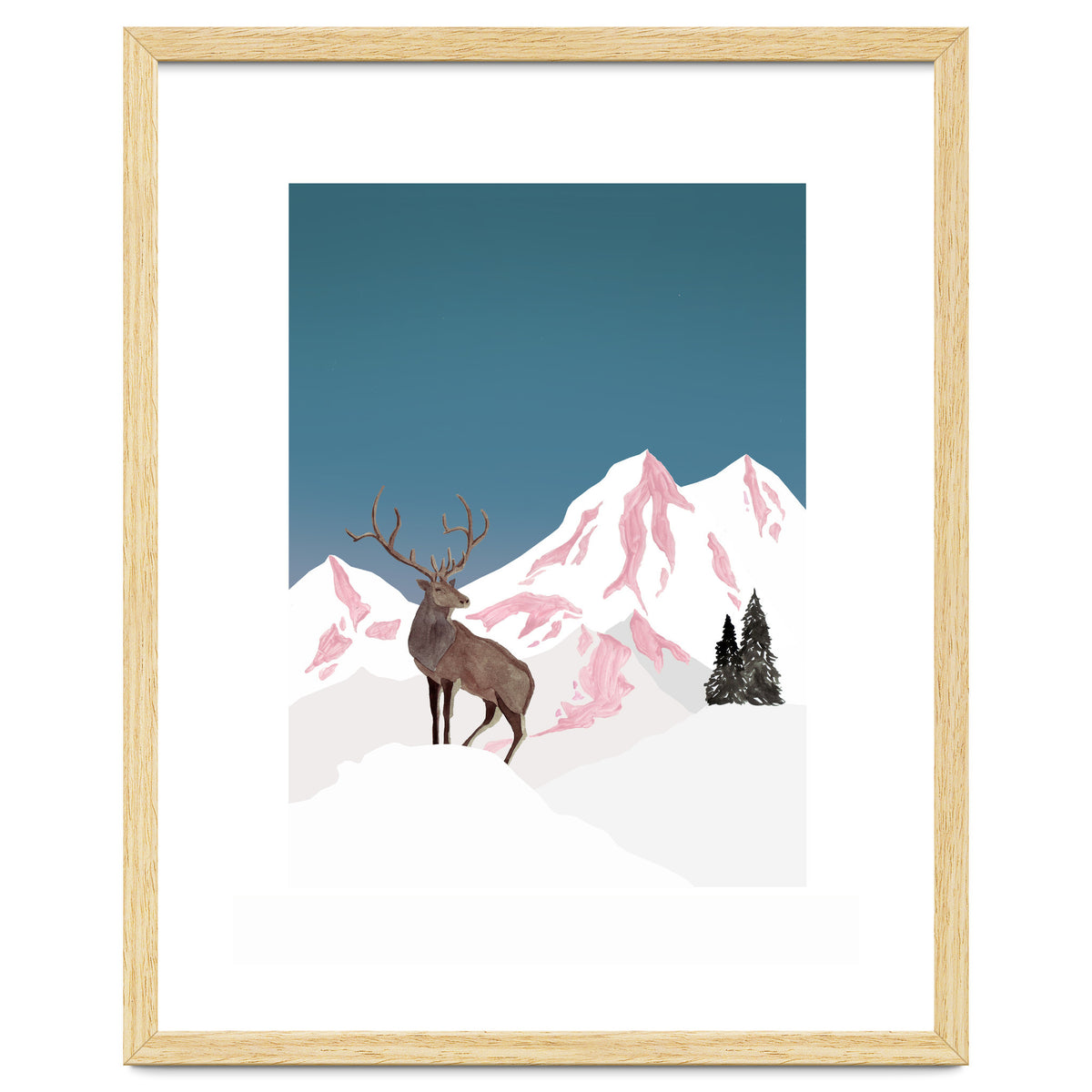 Mountain Love Winter Stag
