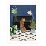 Cheetah playing the piano (Print Only) thumbnail