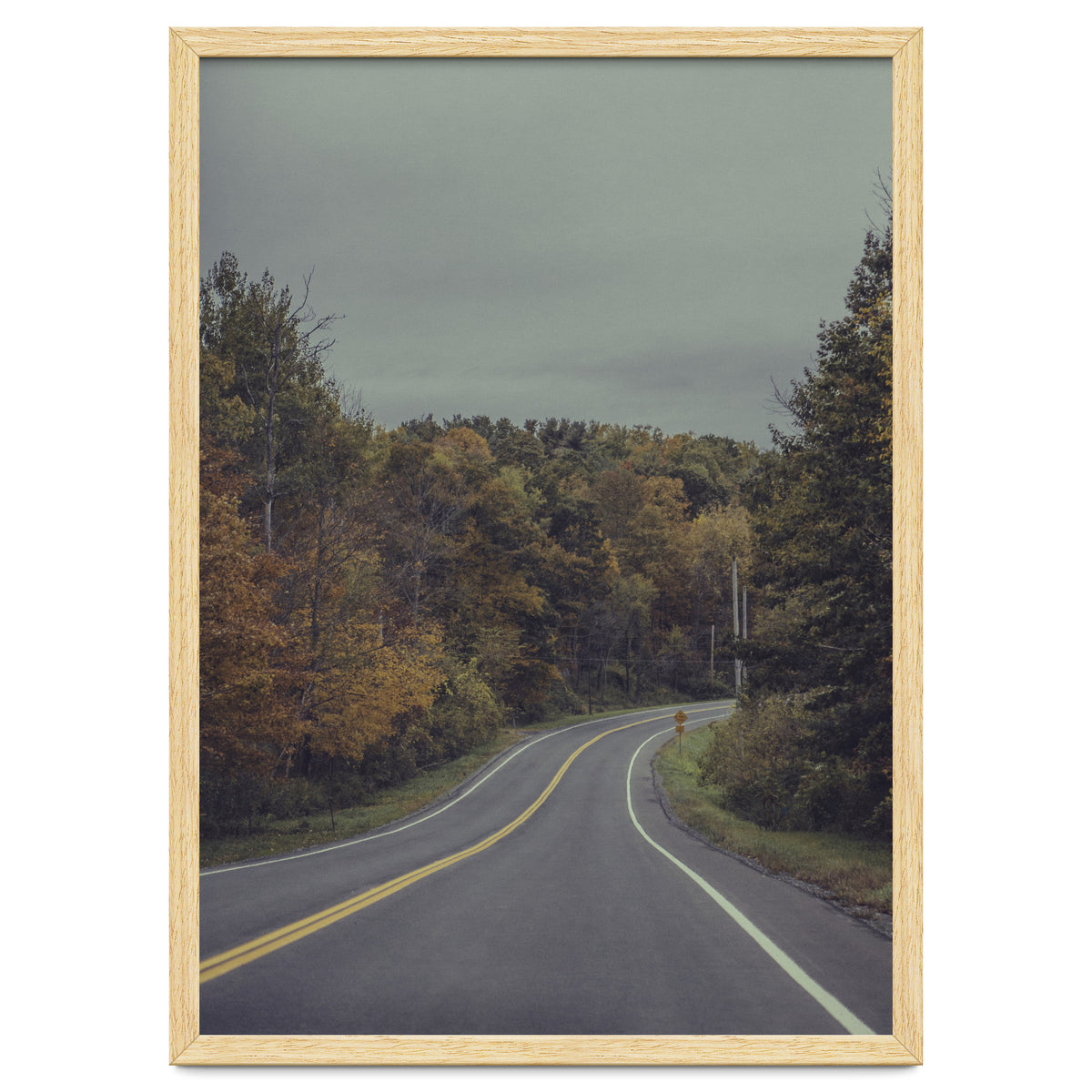 Fall Road in Upstate New York