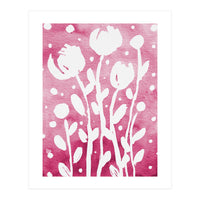 Abstract Flowers Pink (Print Only)
