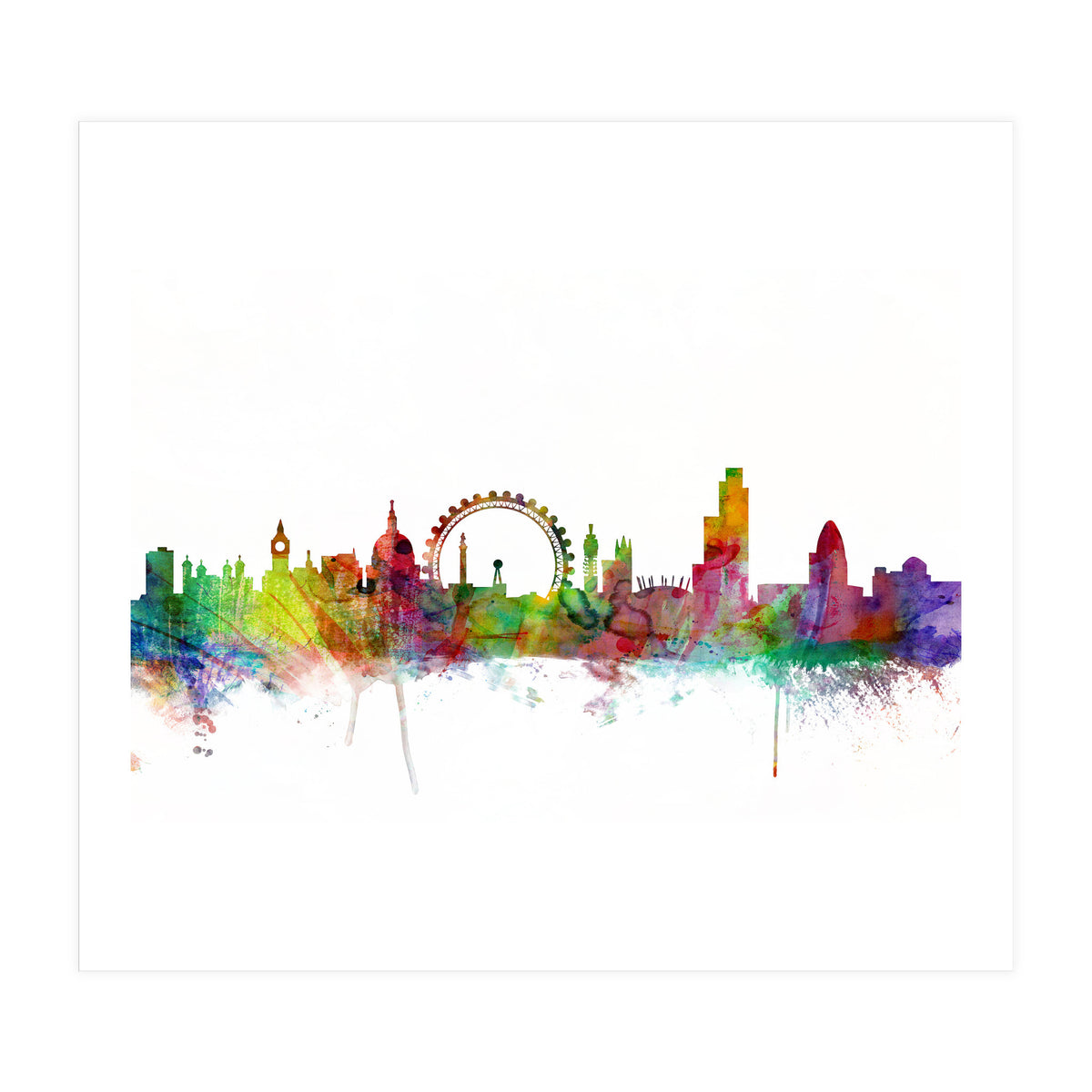 London England Skyline (Print Only)