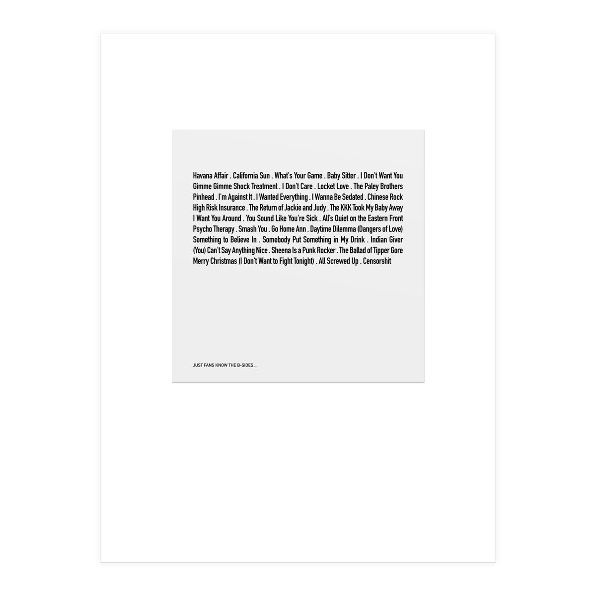 JUST RAMONES (Print Only)