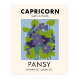 Capricorn Birth Flower Pansy (Print Only) thumbnail