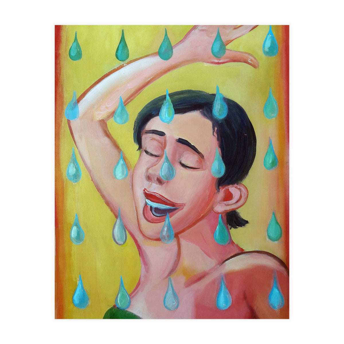 Chica Bajo La Lluvia (Print Only)