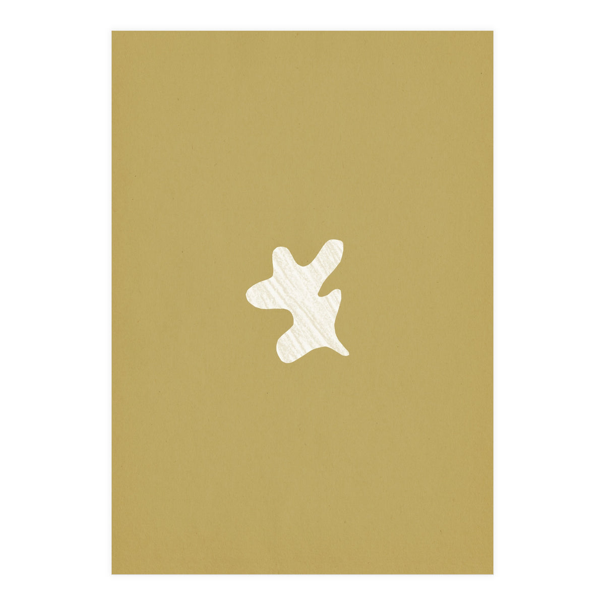 Olive green Matisse inspired shape (Print Only)
