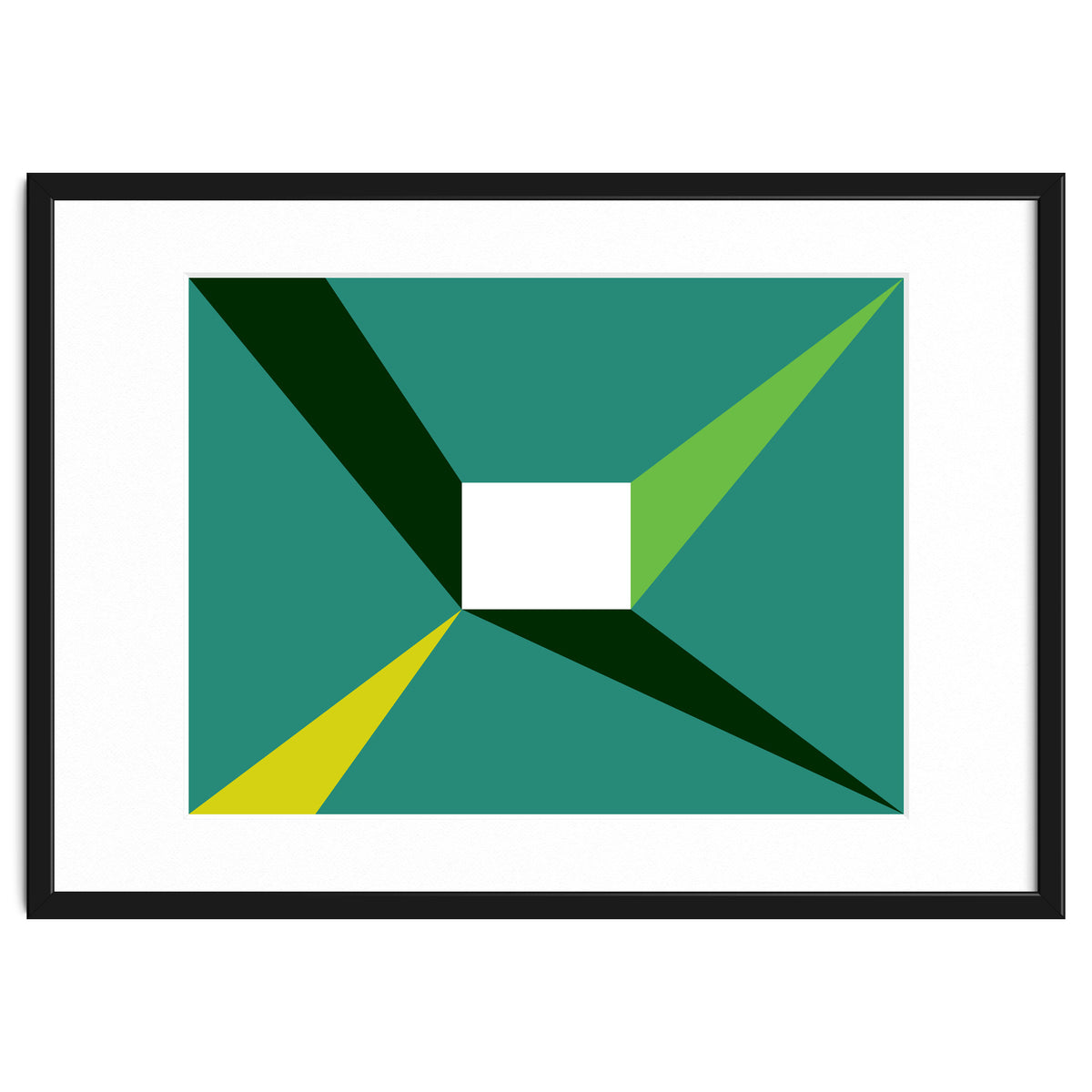 Geometric Shapes No. 27 - green, yellow & lime