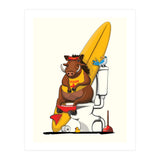 Warthog on the Toilet, Funny Bathroom Humour (Print Only) thumbnail
