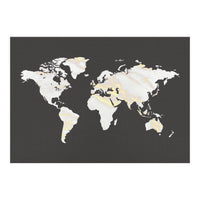 Marbel Gold World Map (Print Only)