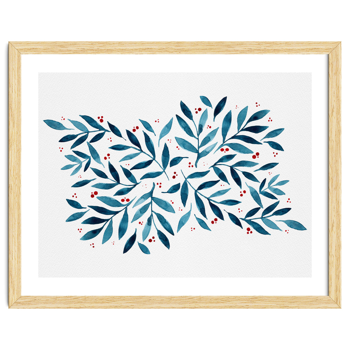 Teal Branches And Dots