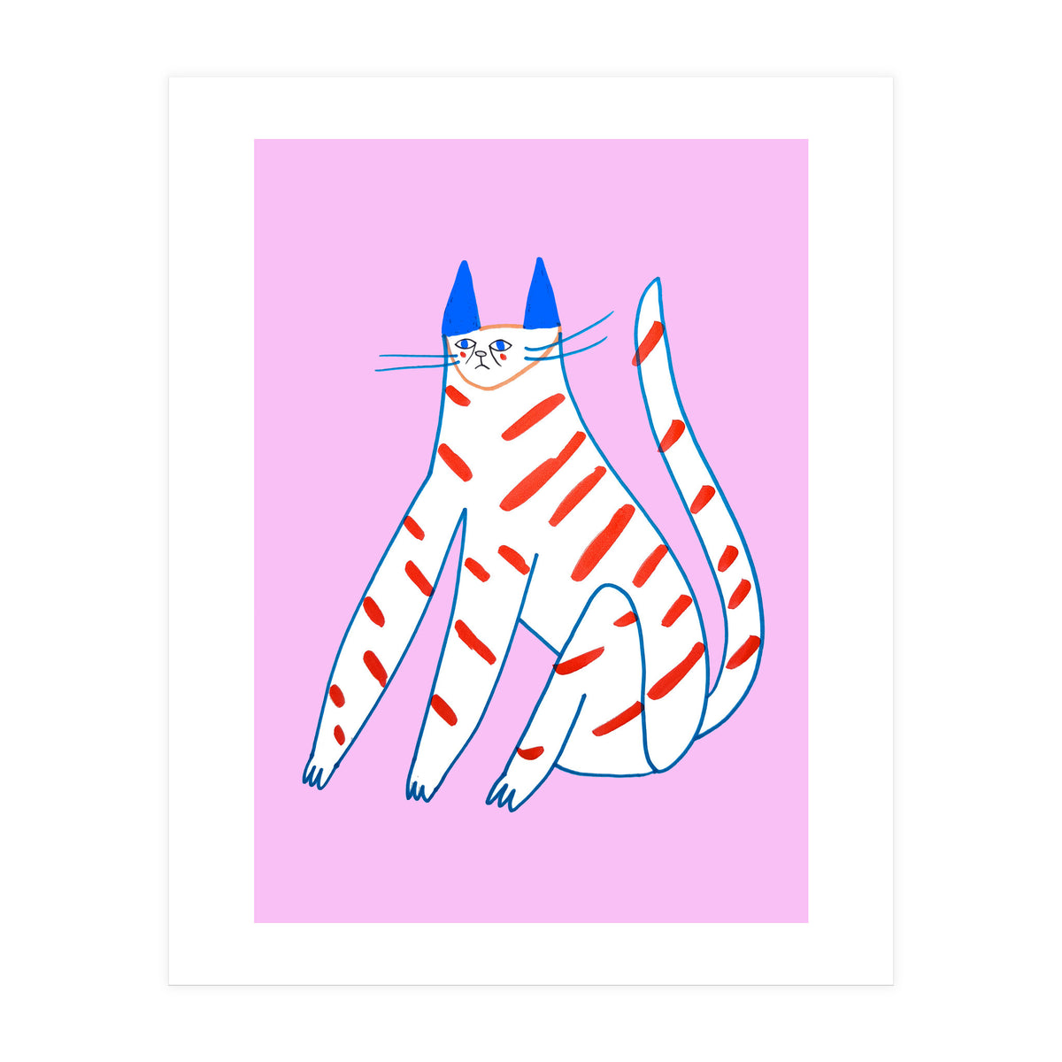 Stripey Cat (Print Only)