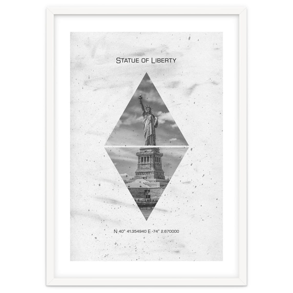 Coordinates NEW YORK CITY Statue of Liberty