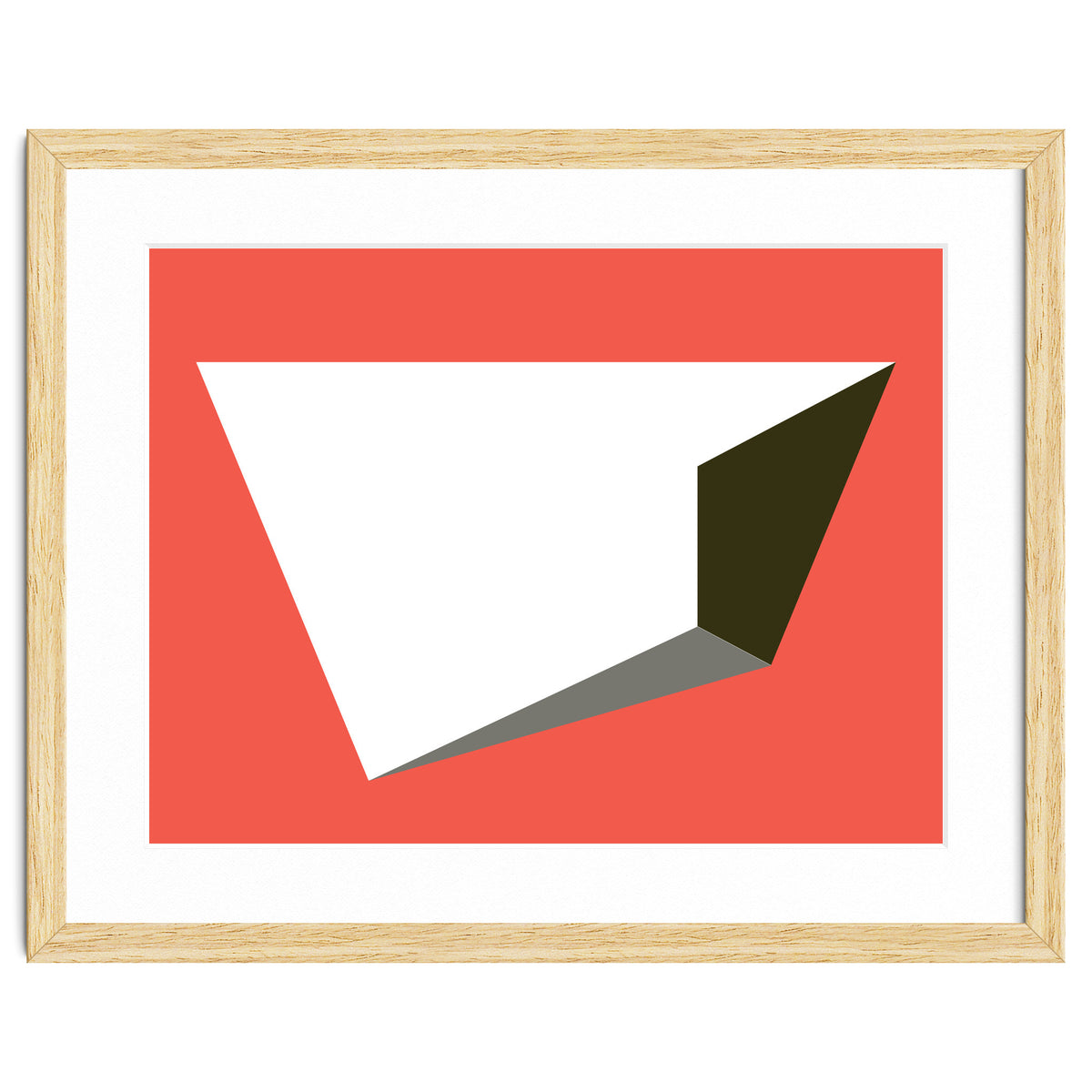 Geometric Shapes No. 81 - pink, grey, black & white