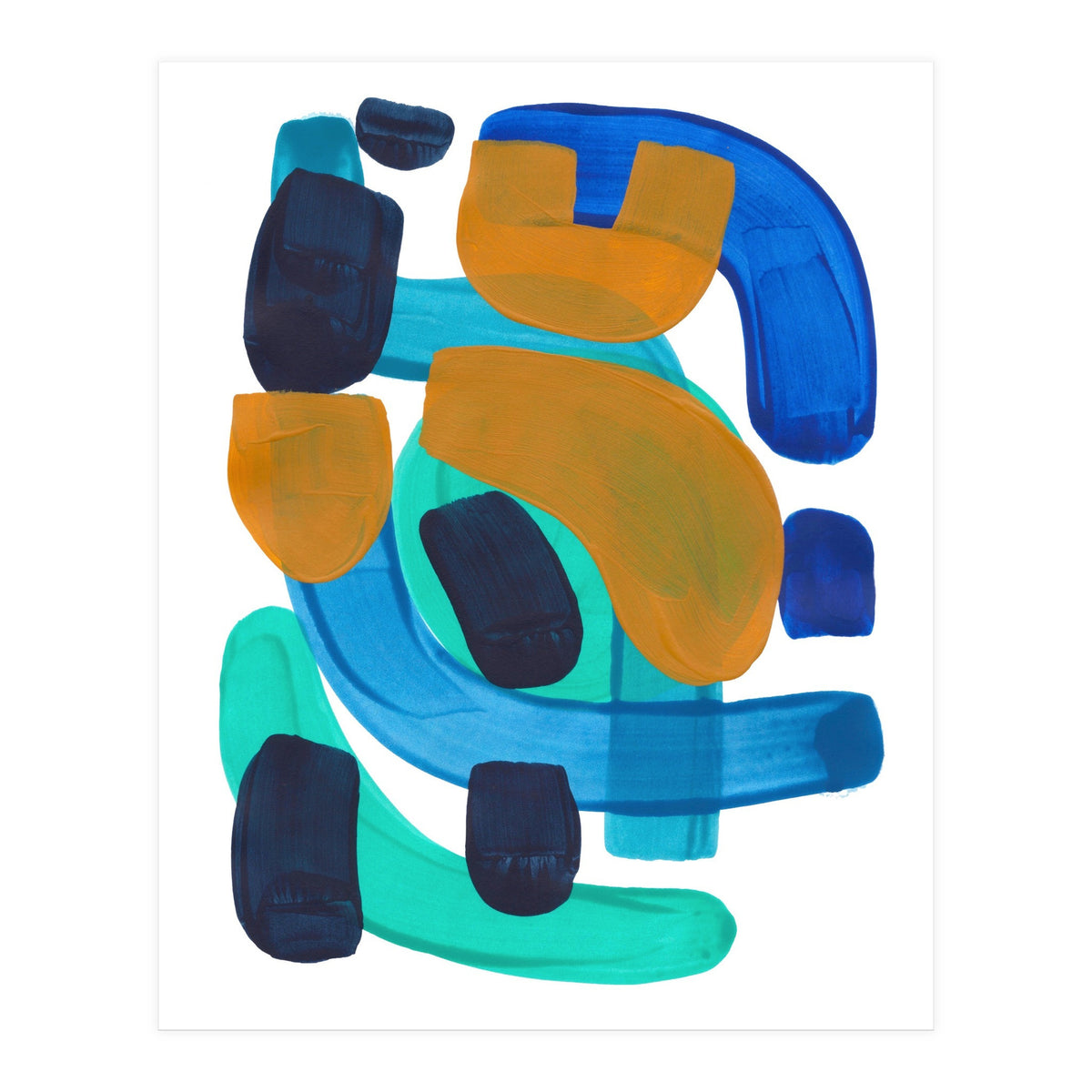 Marine Shapes Yellow Accent (Print Only)