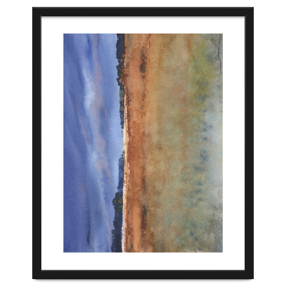 landscape painting watercolor