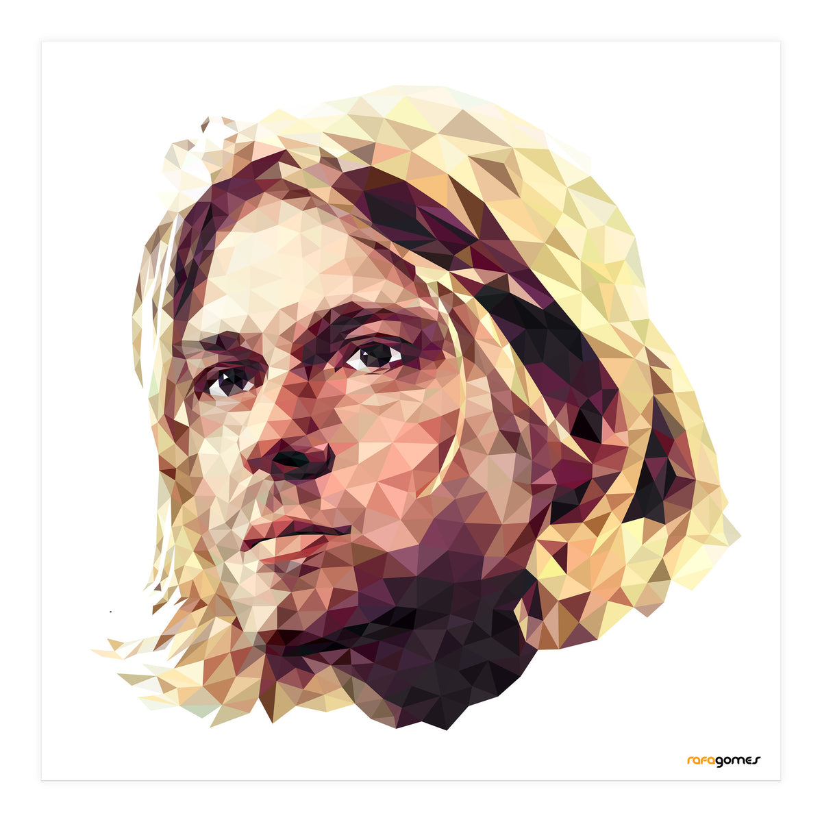 Kurt Cobain Low Poly (Print Only)