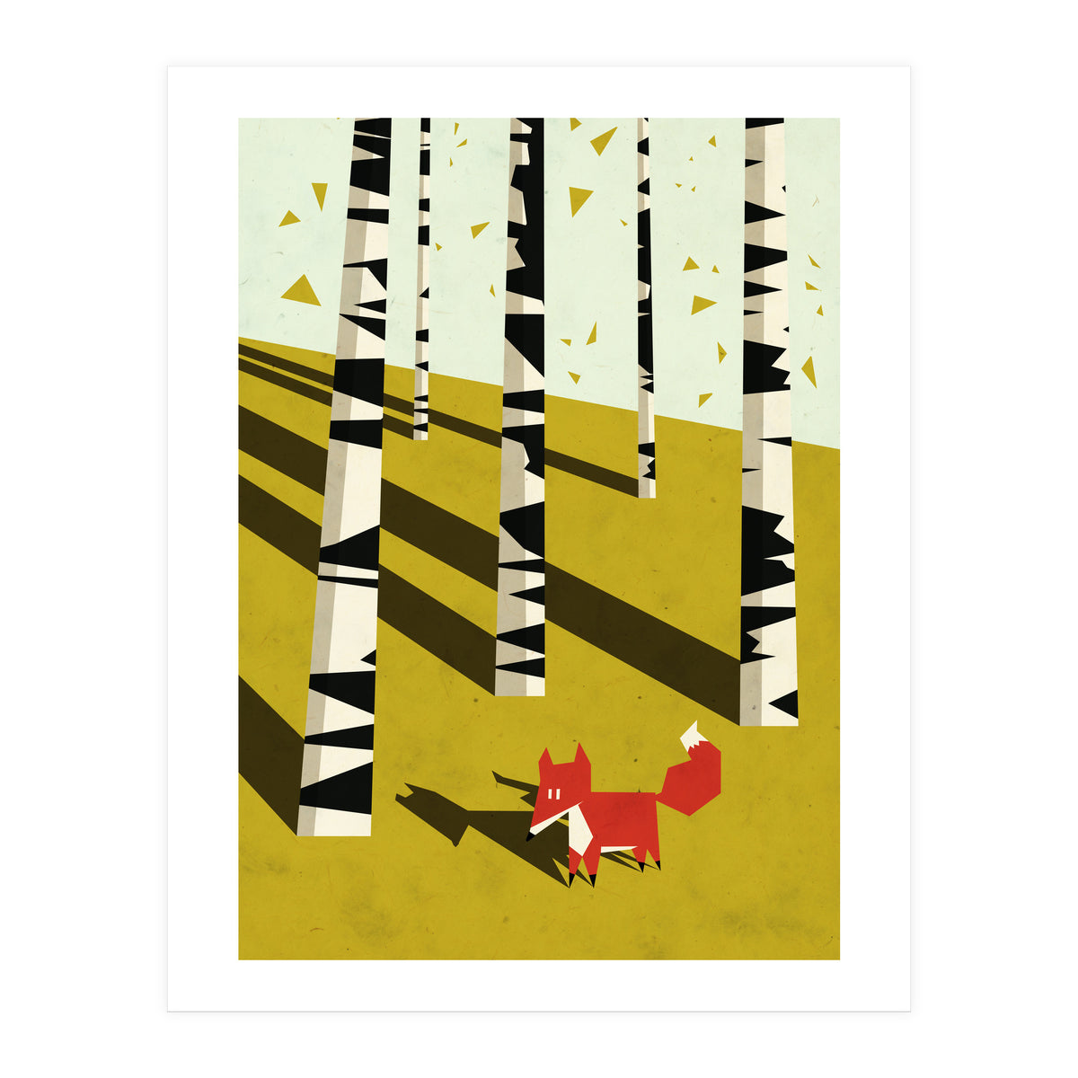 Fox In Birchland (Print Only)