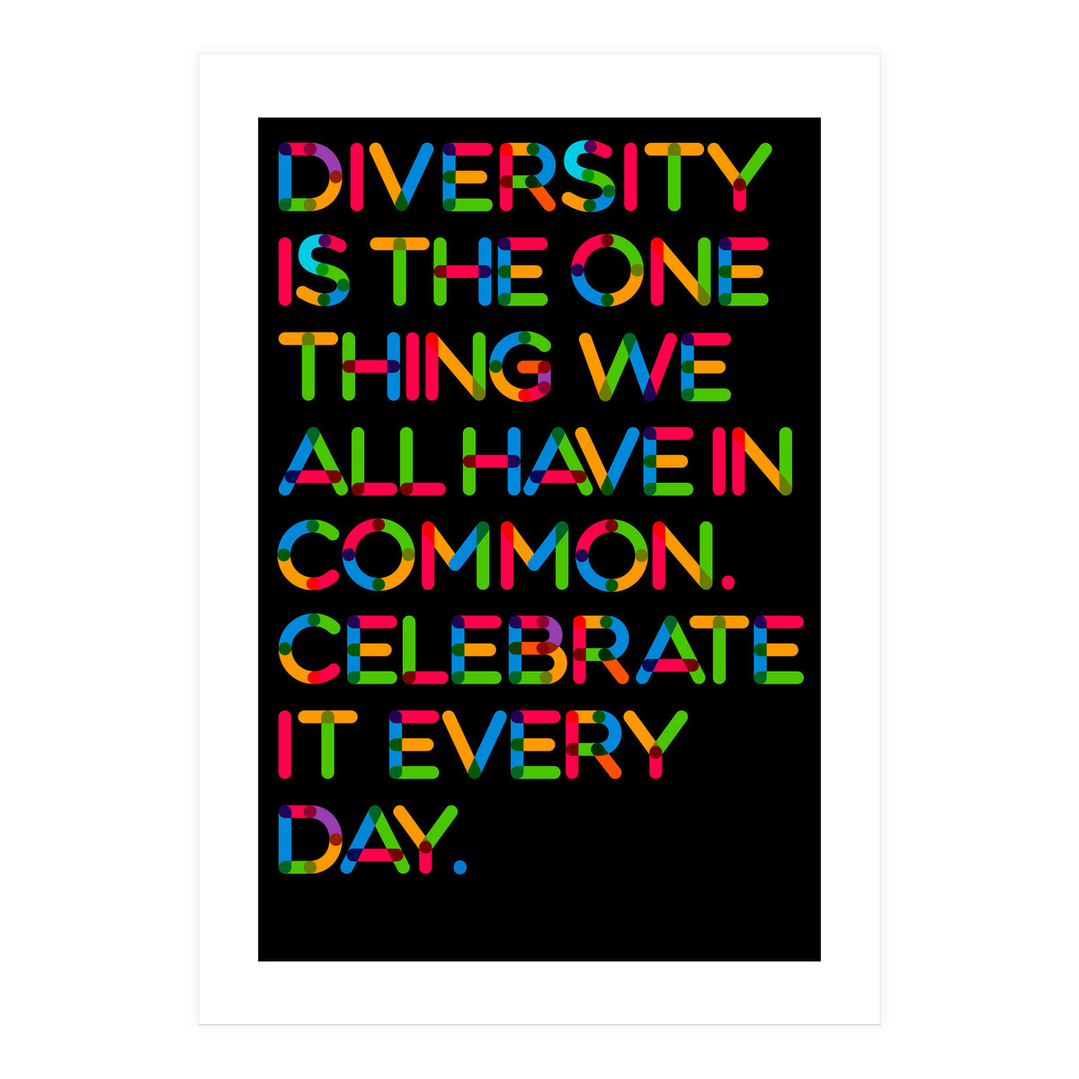 DIVERSITY (black Version) (Print Only)