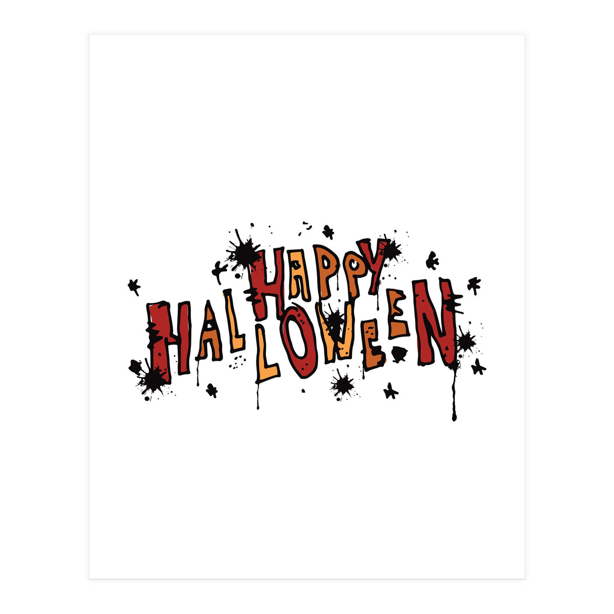 Happy Halloween Sketch (Print Only)