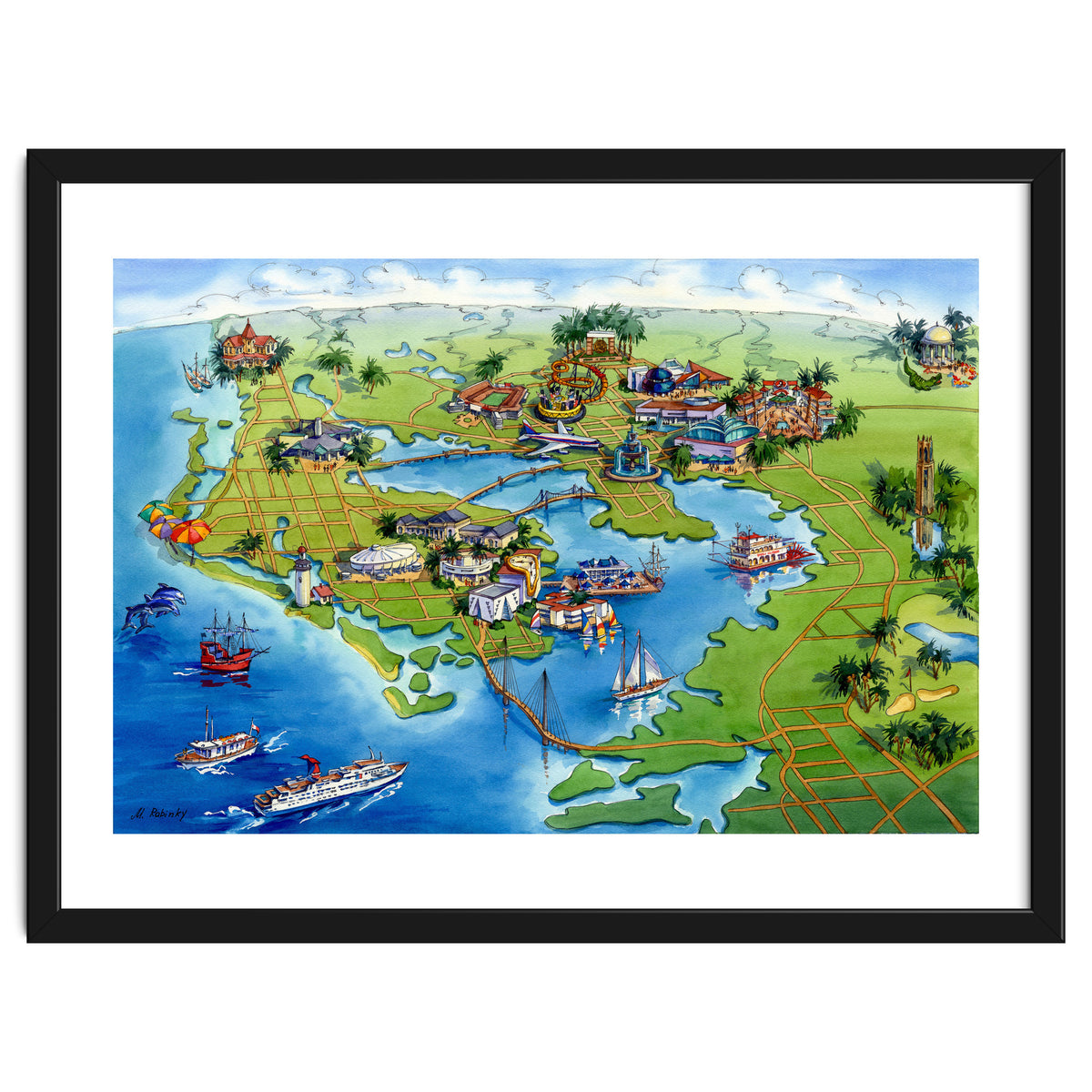 Tampa Bay Illustrated Map