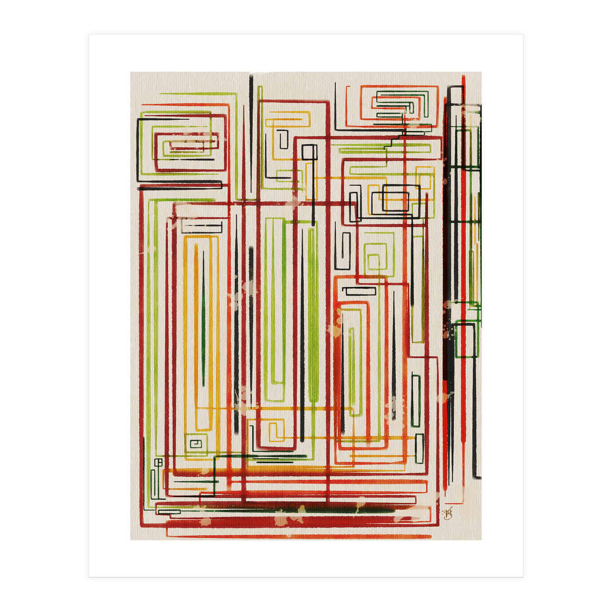 Stuck In Lines (Print Only)