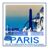 Travel Poster Paris Vintage  (Print Only) thumbnail