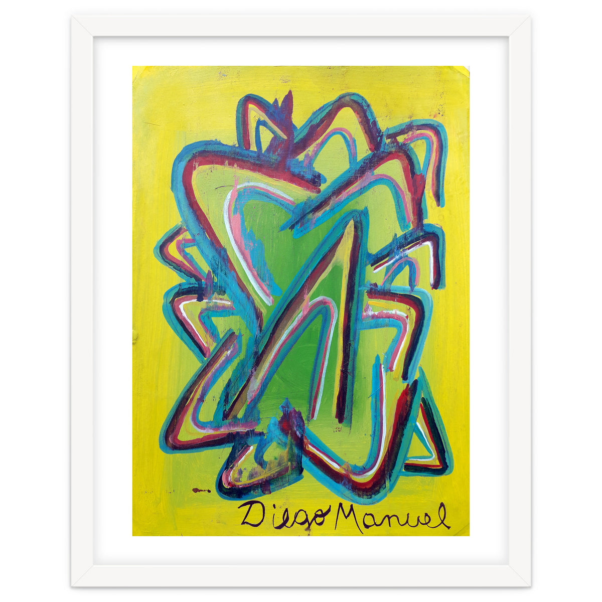 Forma Celeste Sobre Amarillo 2