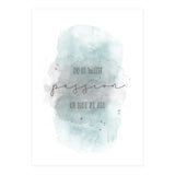 Do it with passion or not at all | watercolor turquoise (Print Only) thumbnail