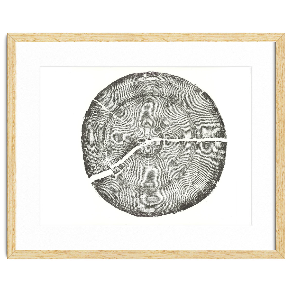 Rock Canyon, Tree Ring Print, Woodblock