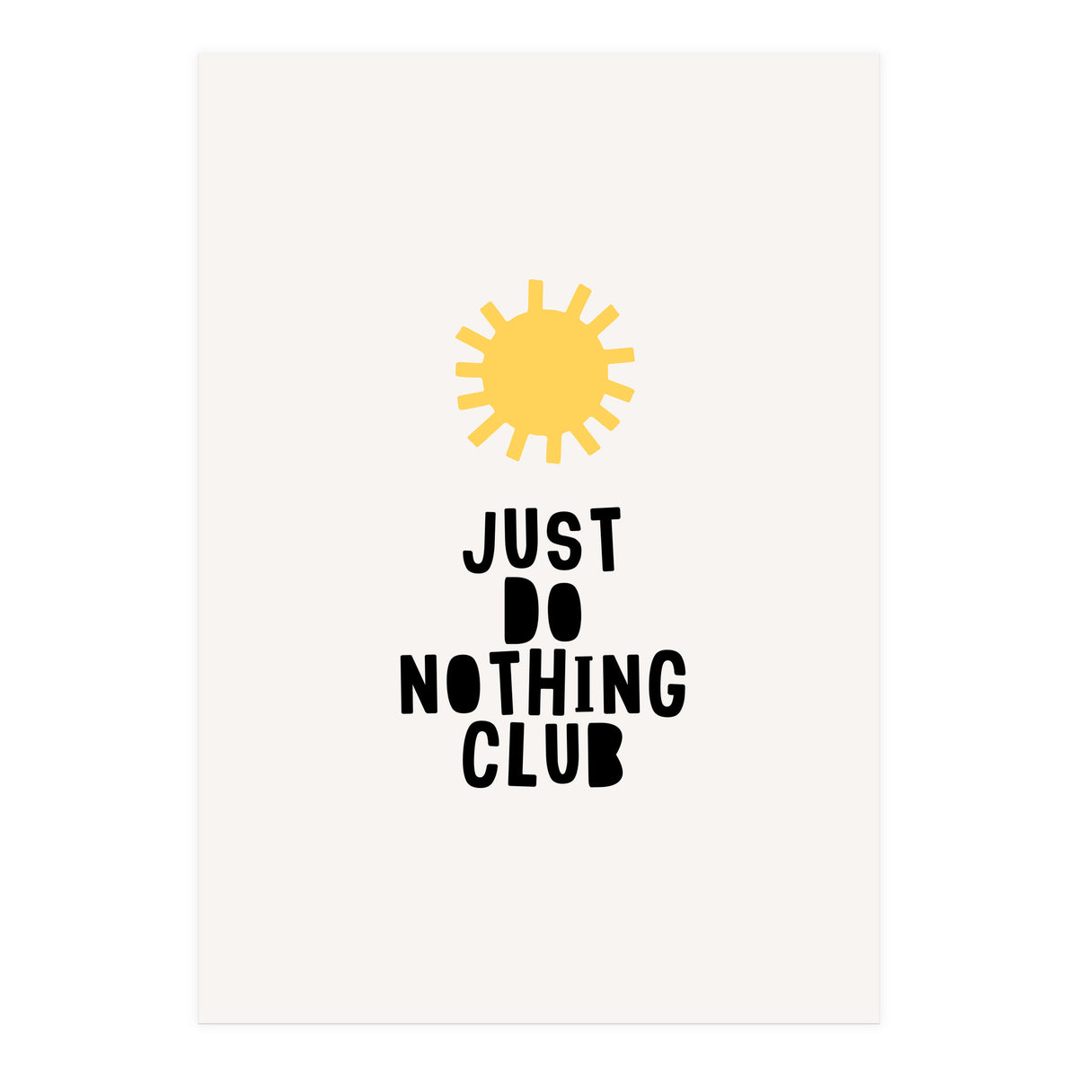 Do Noting Club Yellow (Print Only)