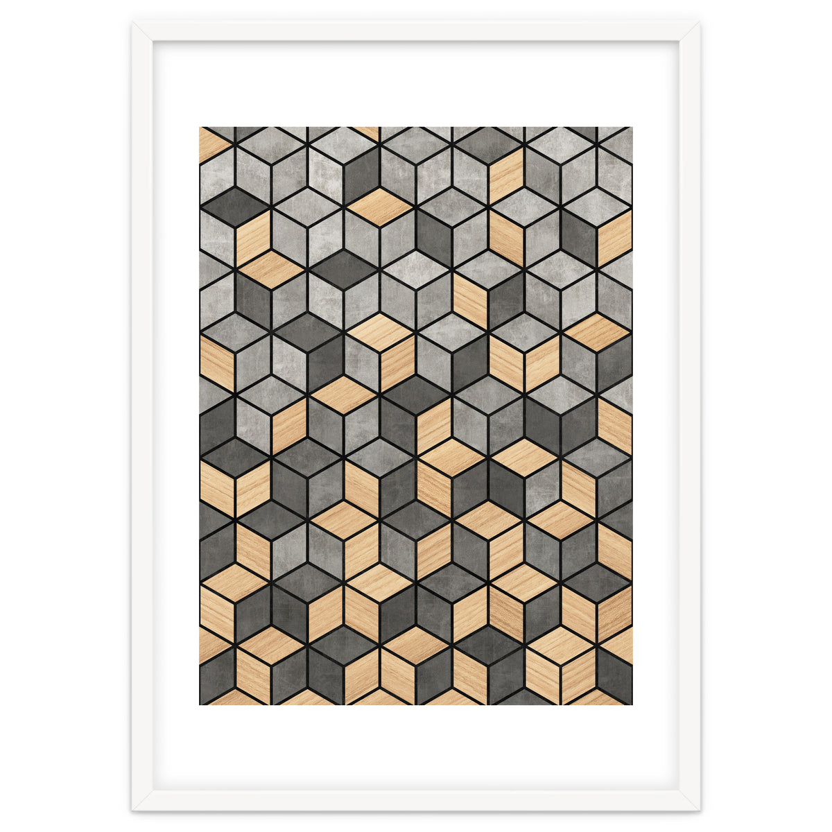 Concrete and Wood Cubes