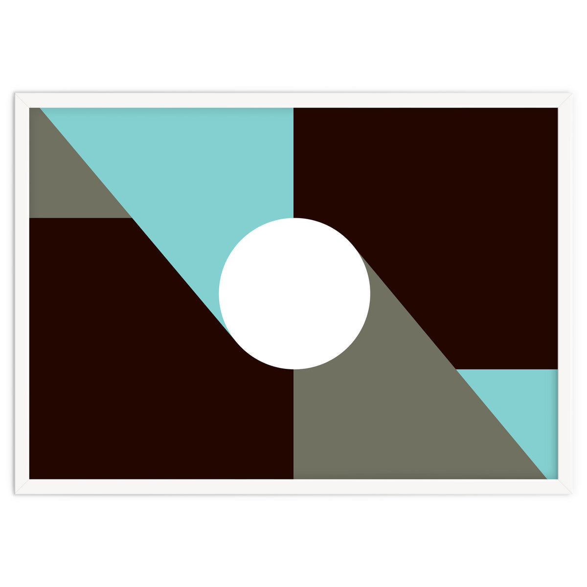 Geometric Shapes No. 29 - baby blue & grey