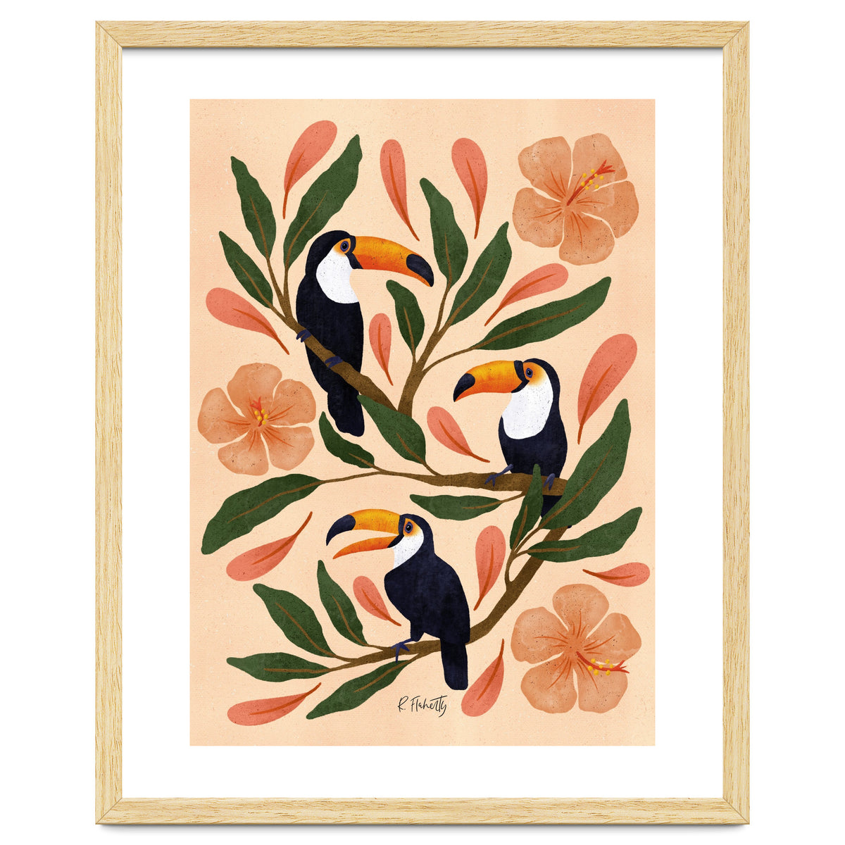 Toucans in the Hibiscus