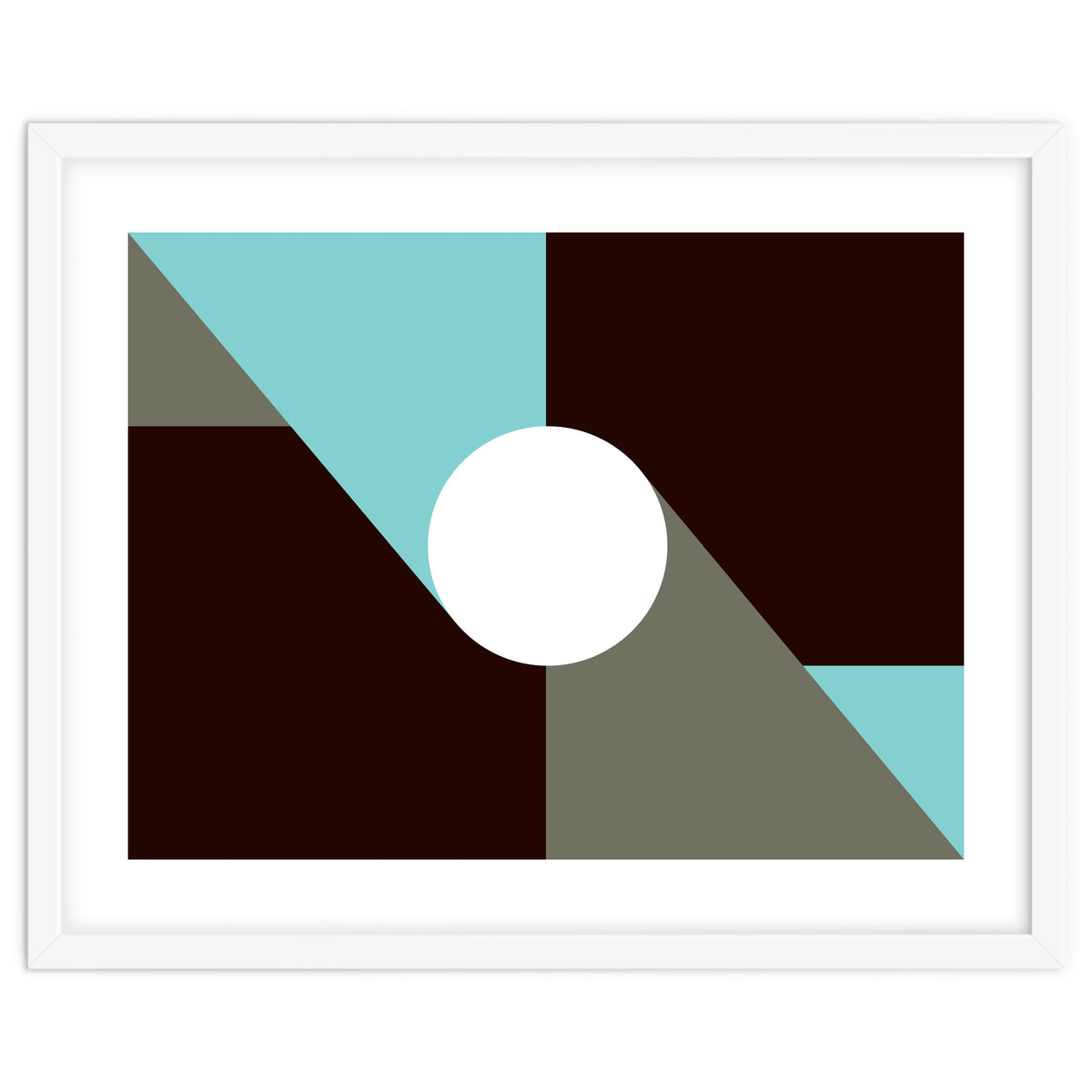 Geometric Shapes No. 29 - baby blue & grey