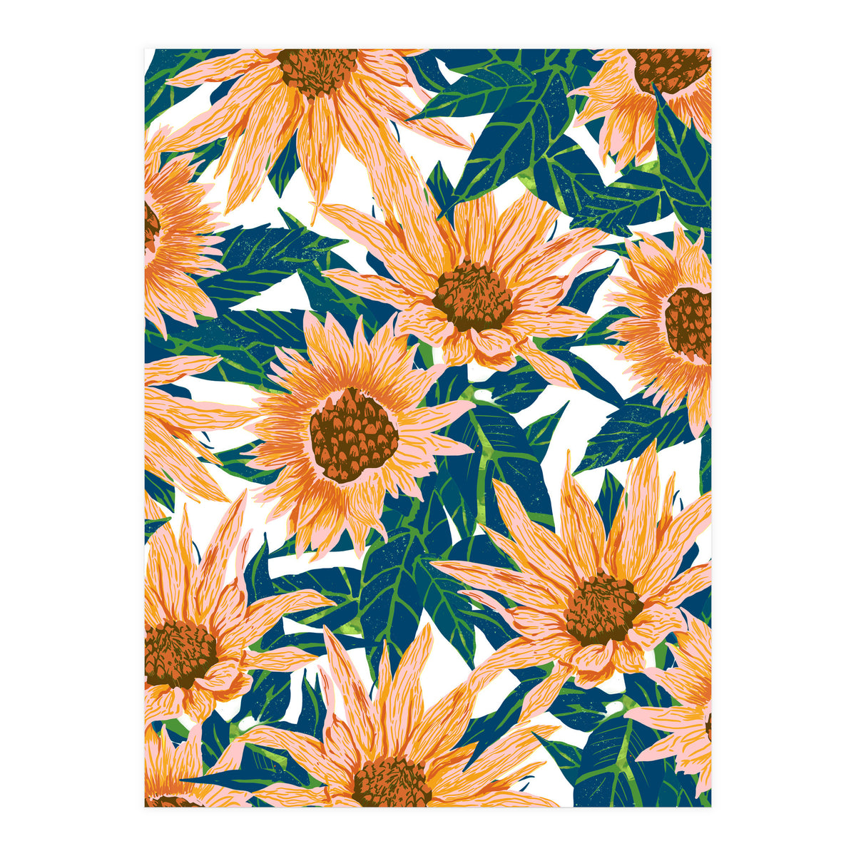 Blush Sunflowers (Print Only)