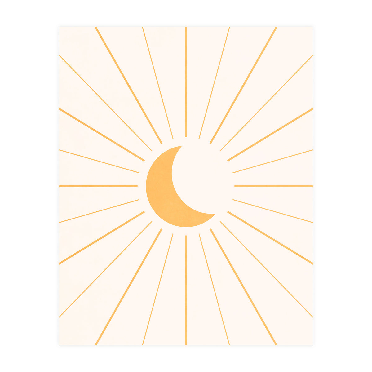 MOON IN LINES - GOLD (Print Only)