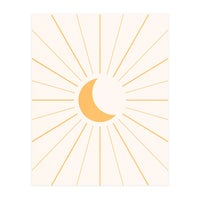 MOON IN LINES - GOLD (Print Only)