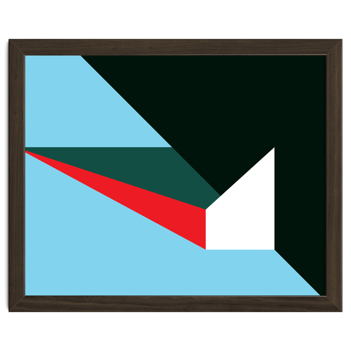 Geometric Shapes No. 45 - red, blue, green & black