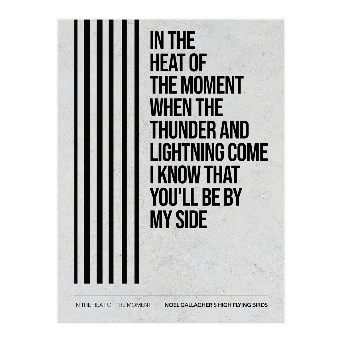 Noel Gallagher's High Flying Birds - In The Heat Of The Moment (Print Only)