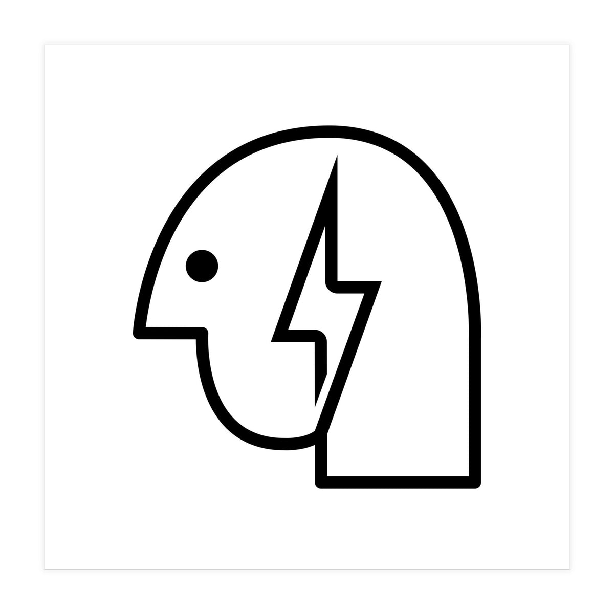 Head Lightning_White (Print Only)